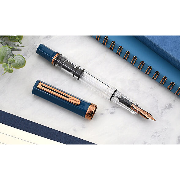 TWSBI ECO Indigo Blue Bronze Fountain Pen Broad Nib (B)