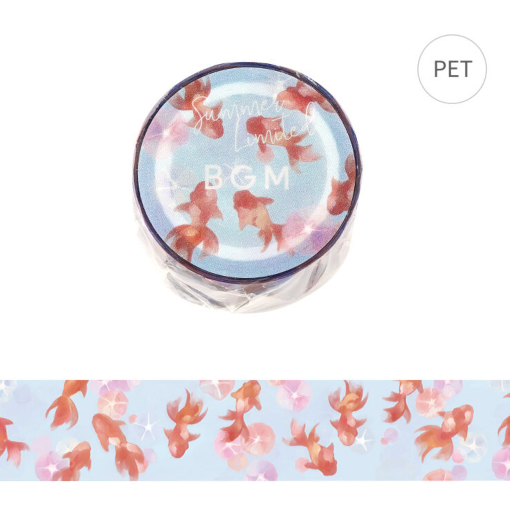 BGM Clear PET Tape FULL ROLL - Florals