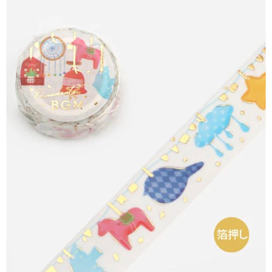 BGM 20mm x 5m Washi Tape with Gold-Foil Stamping