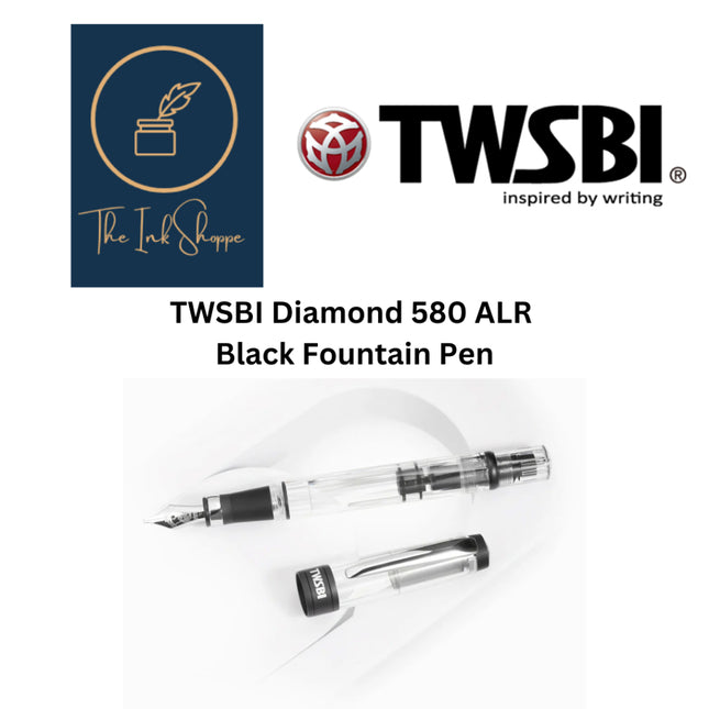 TWSBI Diamond 580ALR Black Limited Edition Fountain Pen Fine Nib (F)