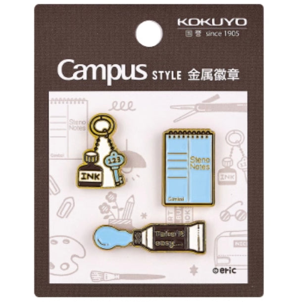 Kokuyo Campus x Eric Enamel Pin Set of 3 Pins