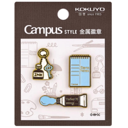 Kokuyo Campus x Eric Enamel Pin Set of 3 Pins