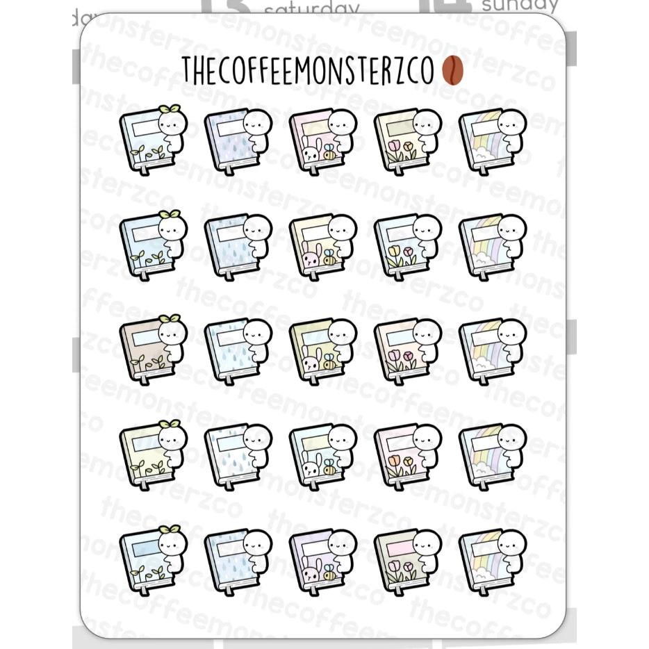 The Coffee Monsterz Co. Emoti Stickers