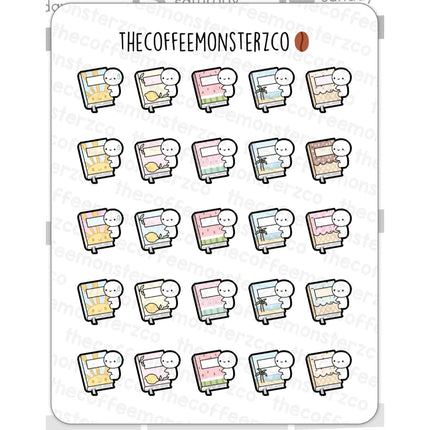 The Coffee Monsterz Co. Emoti Stickers