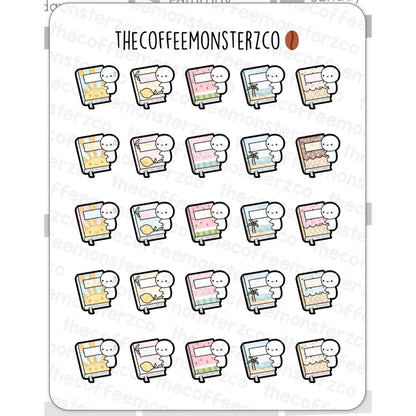 The Coffee Monsterz Co. Emoti Stickers