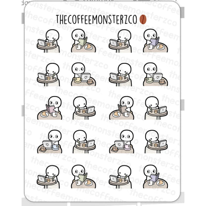 The Coffee Monsterz Co. Emoti Stickers