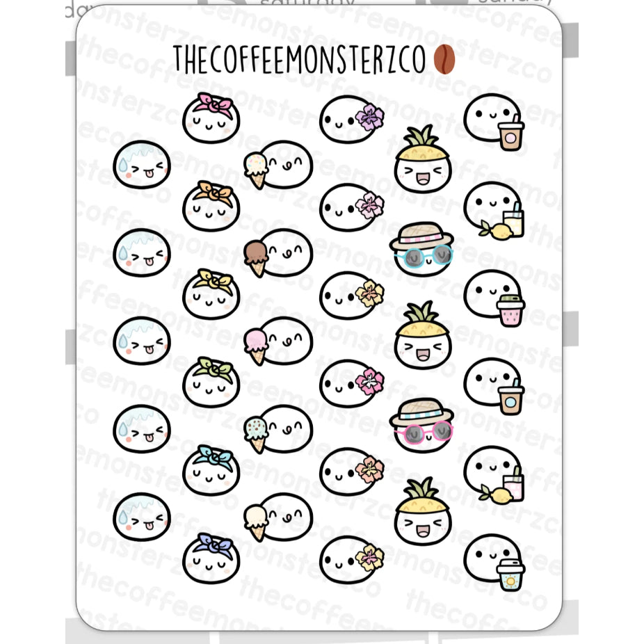 The Coffee Monsterz Co. Emoti Stickers