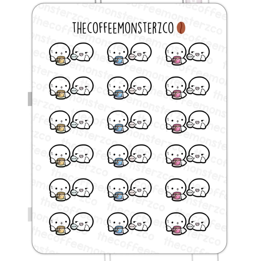 The Coffee Monsterz Co. Emoti Stickers