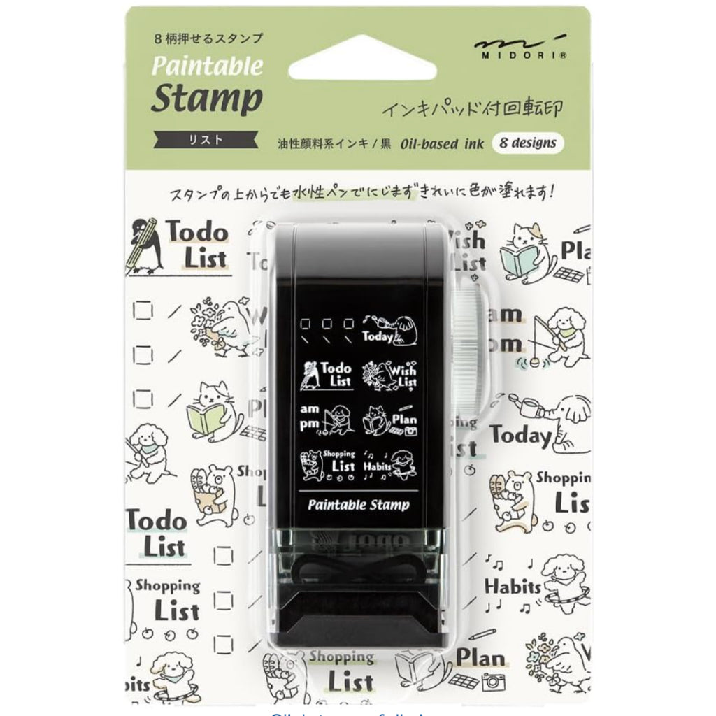 Midori Rotating Paintable Stamp with 8 Designs