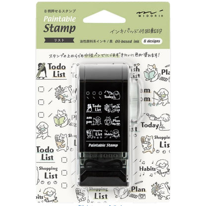Midori Rotating Paintable Stamp with 8 Designs