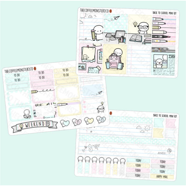 The Coffee Monsterz Co. Mini Kit Sticker Sheets