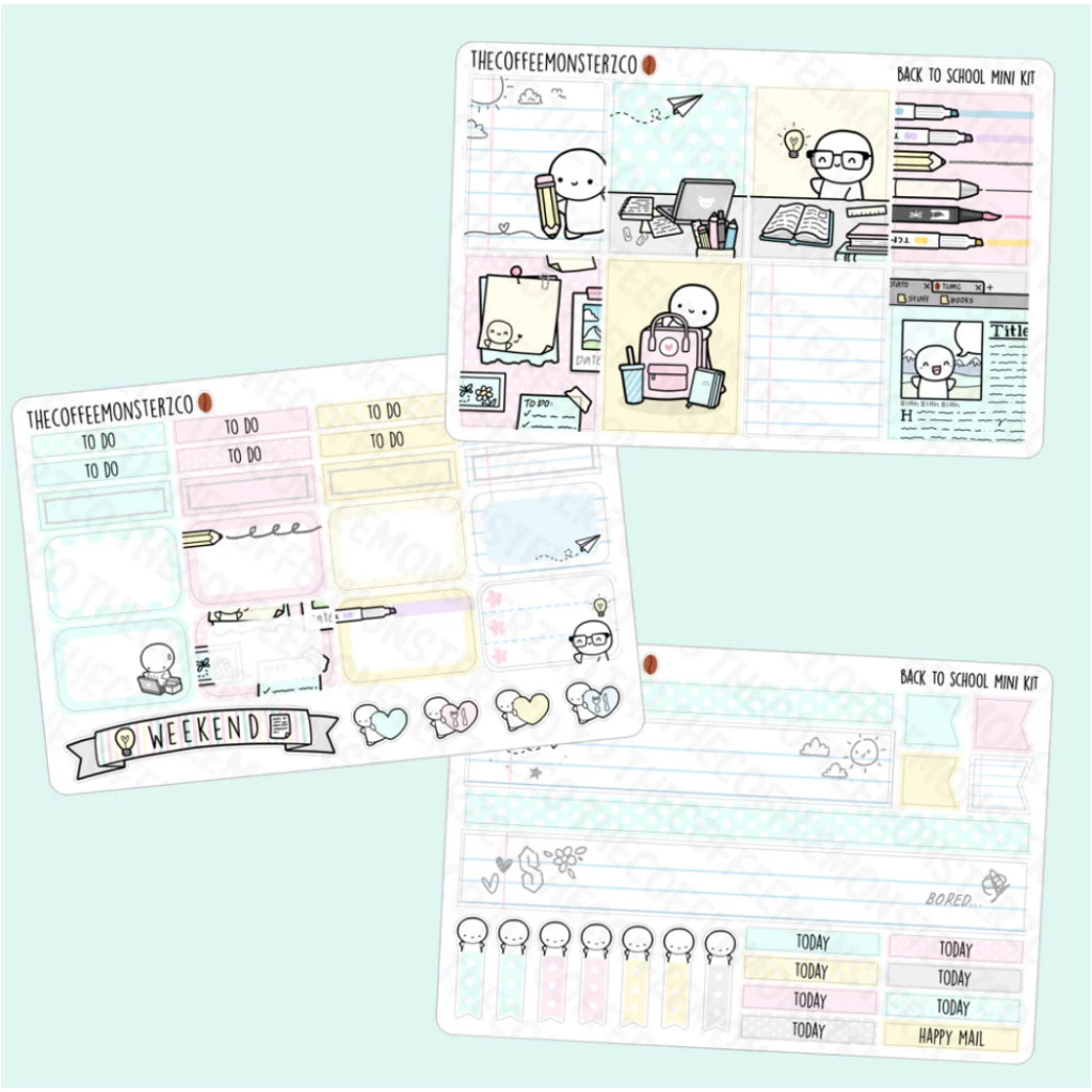 The Coffee Monsterz Co. Mini Kit Sticker Sheets