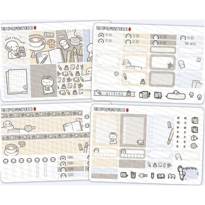 The Coffee Monsterz Co. Mini Kit Sticker Sheets