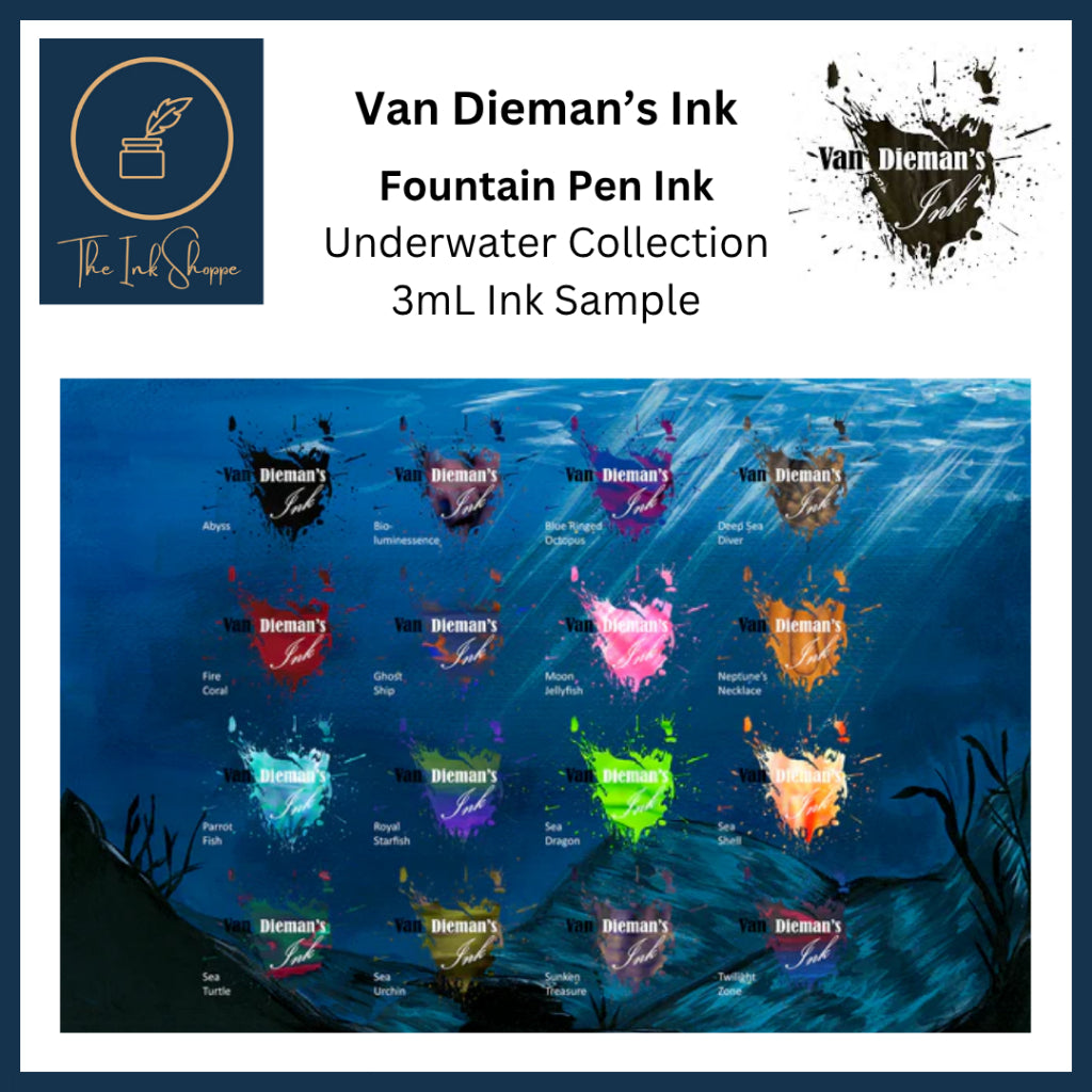 Van Dieman's Underwater Series Fountain Pen Ink Samples (3mL)