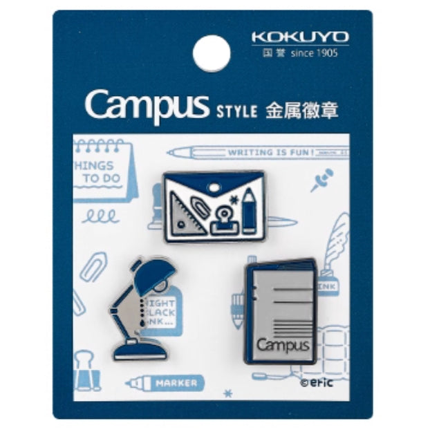 Kokuyo Campus x Eric Enamel Pin Set of 3 Pins