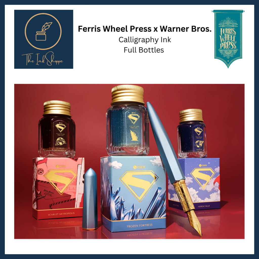 Ferris Wheel Press x Warner Bros. Superman Calligraphy Ink Full Bottle