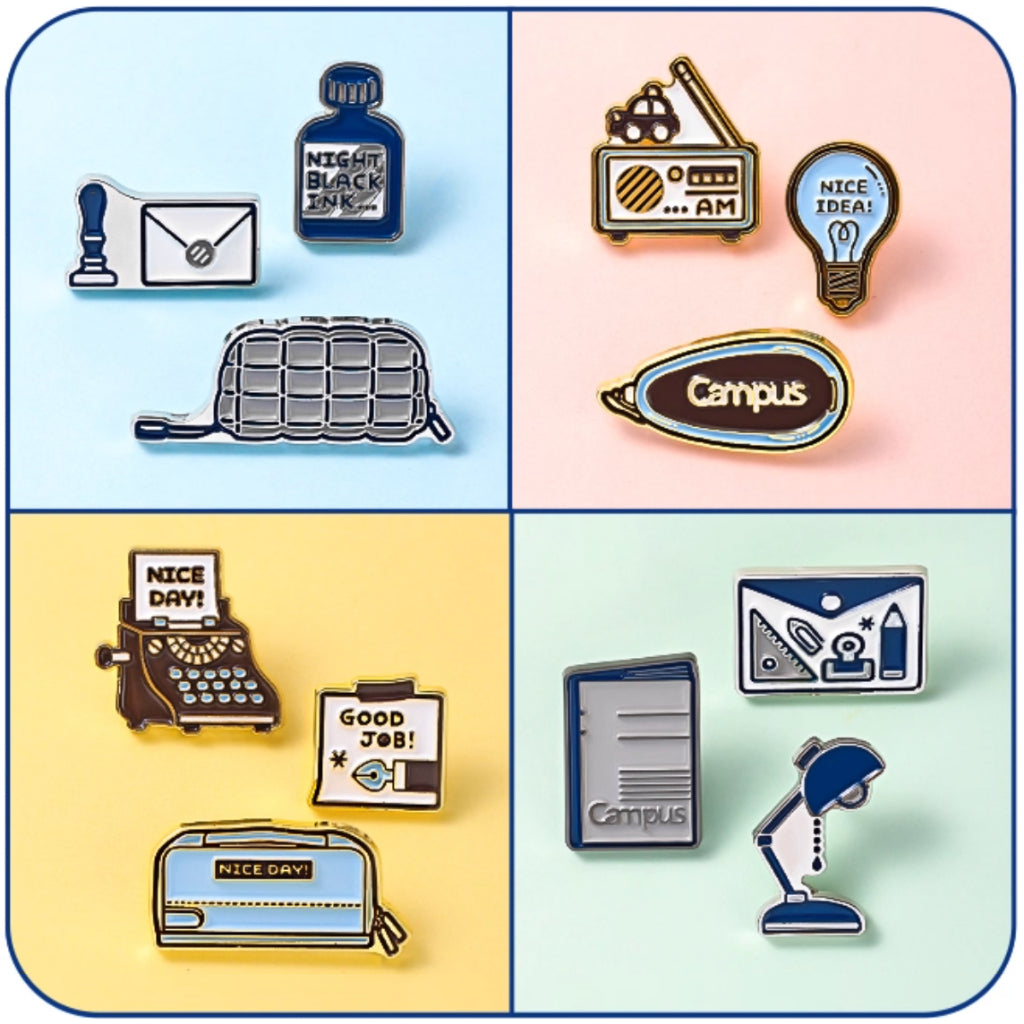 Kokuyo Campus x Eric Enamel Pin Set of 3 Pins