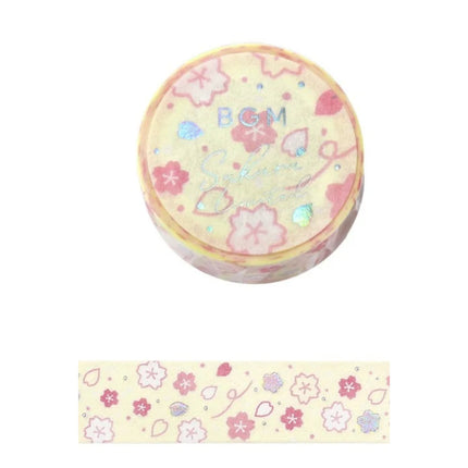 BGM Washi Tape 15mm x 5m FULL ROLL with gold foil