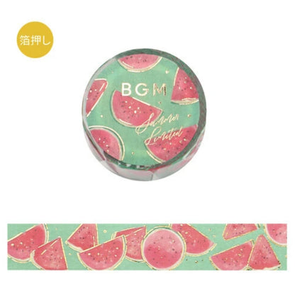 BGM Washi Tape 15mm x 5m FULL ROLL with gold foil