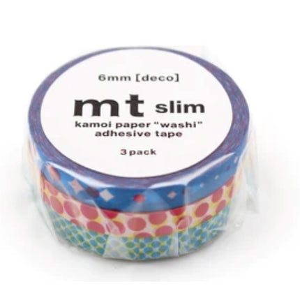 MT Slim Deco Washi Tape Set Pack of 3