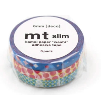 MT Slim Deco Washi Tape Set Pack of 3