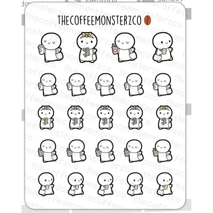 The Coffee Monsterz Co. Emoti Stickers