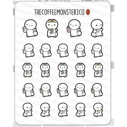 The Coffee Monsterz Co. Emoti Stickers
