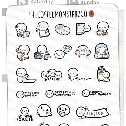The Coffee Monsterz Co. Sticker Sheet