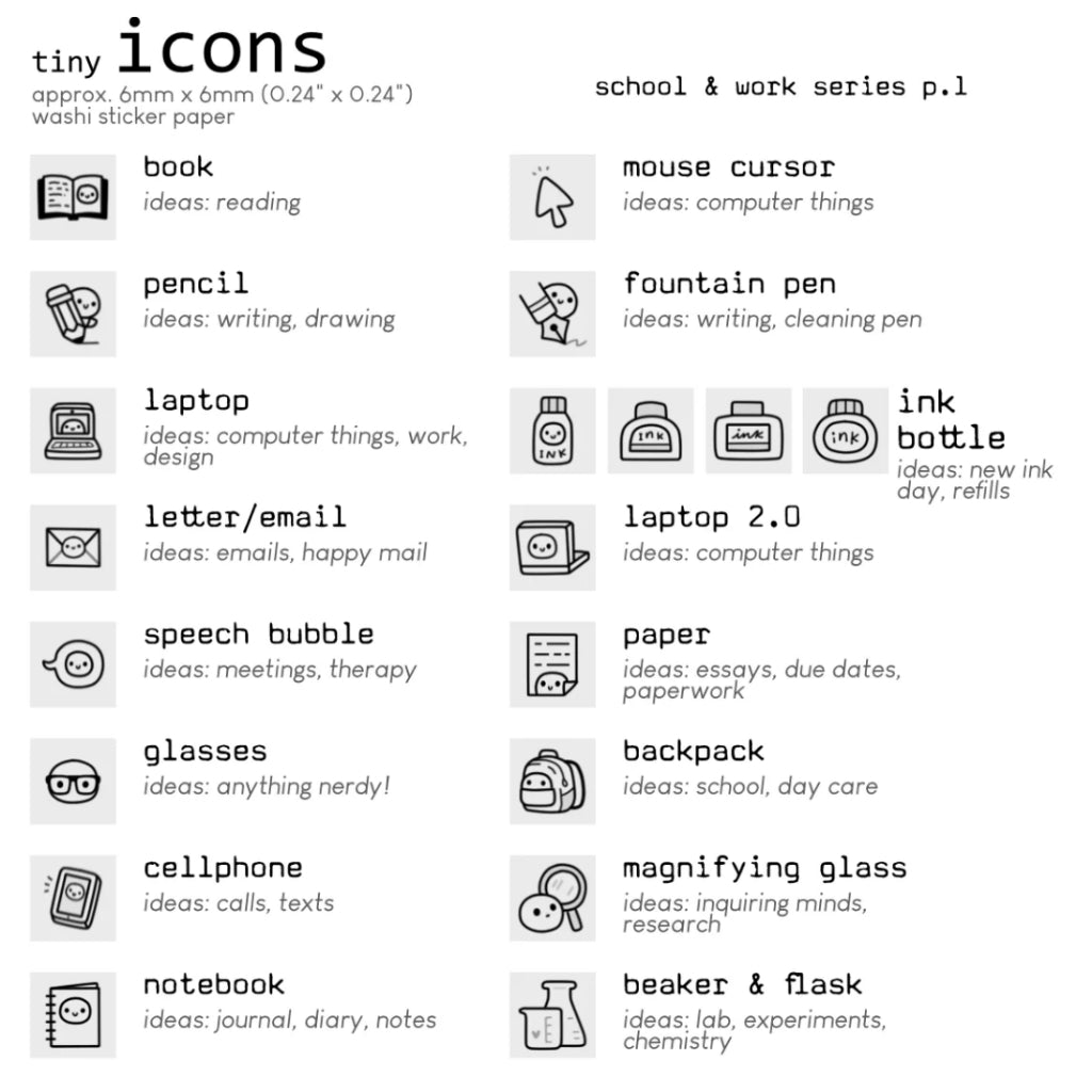 The Coffee Monsterz Co. Tiny Icons Sticker