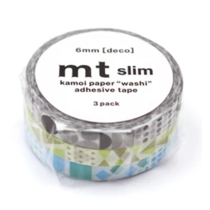 MT Slim Deco Washi Tape Set Pack of 3