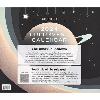Colorverse Colorvent Calendar Fountain Pen Ink Advent Calendar 2024