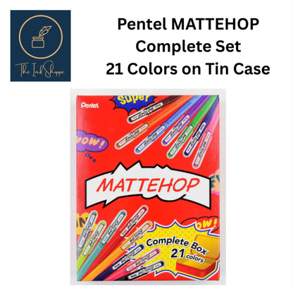 Pentel Mattehop 1.0 Gel Pen Complete Set of 21 Colors
