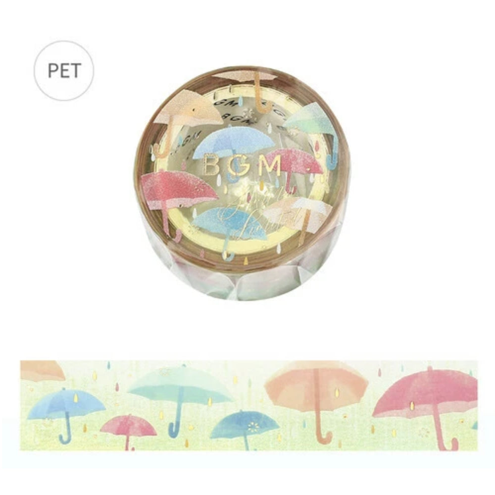 BGM Clear PET Tape FULL ROLL - Florals