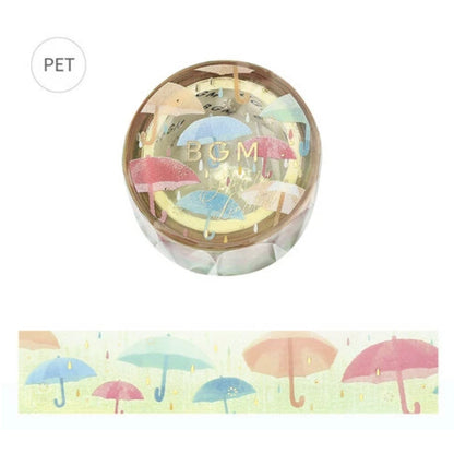 BGM Clear PET Tape FULL ROLL - Florals