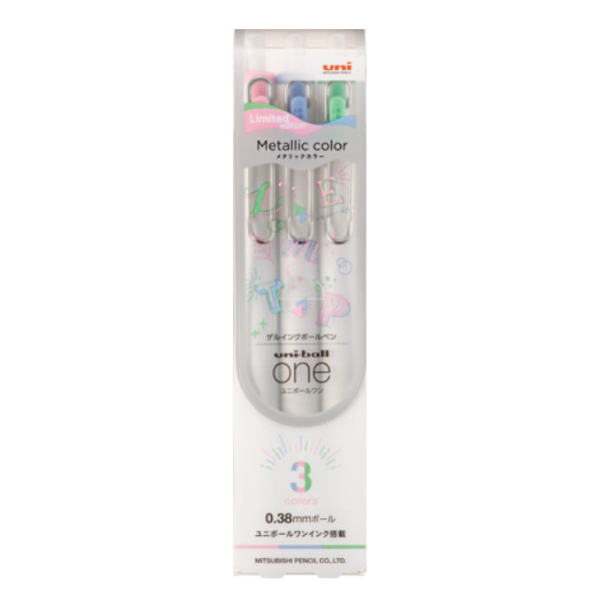 Uni-ball One Creative Color Limited Edition 3-Color Set Gel Pens