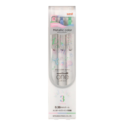Uni-ball One Creative Color Limited Edition 3-Color Set Gel Pens