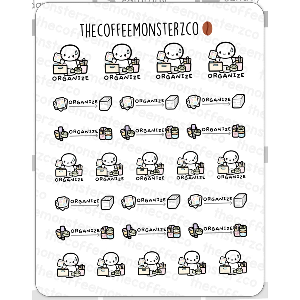The Coffee Monsterz Co. Emoti Stickers