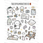 The Coffee Monsterz Co. Large Doodle Sticker