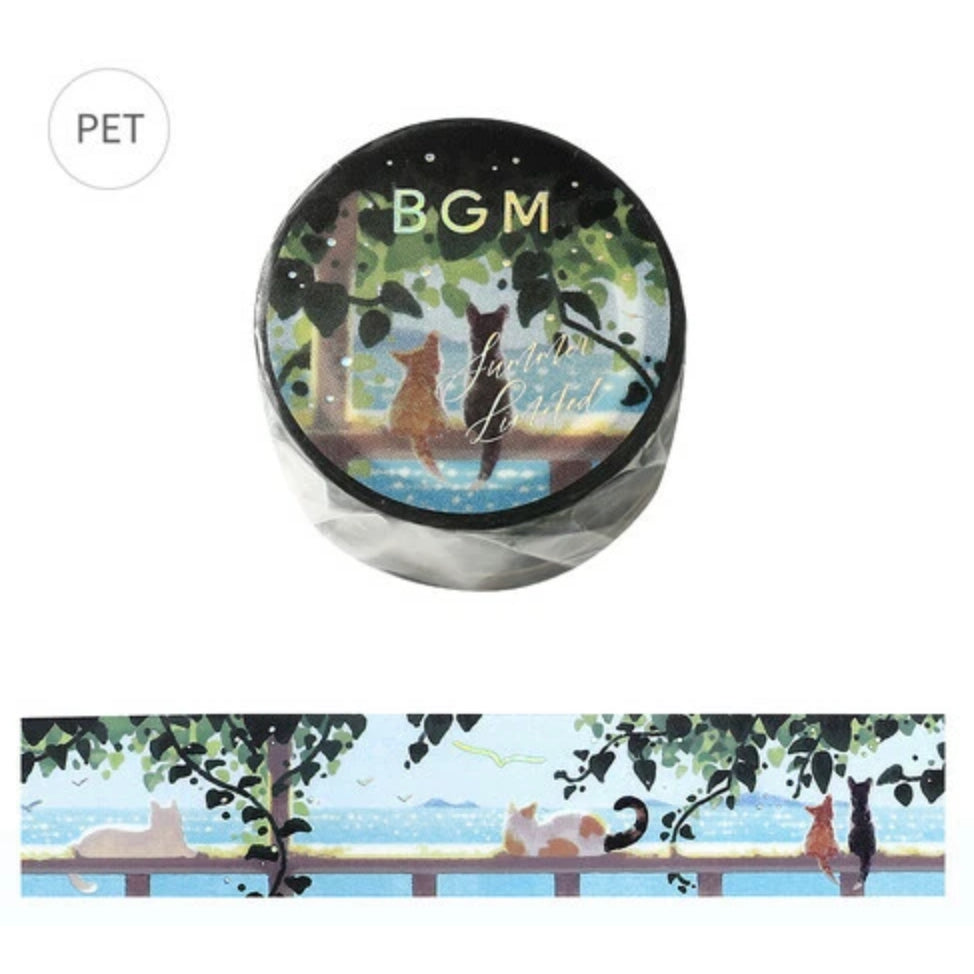 BGM Clear PET Tape FULL ROLL - Florals