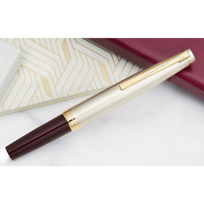 Pilot Elite E95S Burgundy/Ivory Fountain 14K Gold Nib Fountain Pen