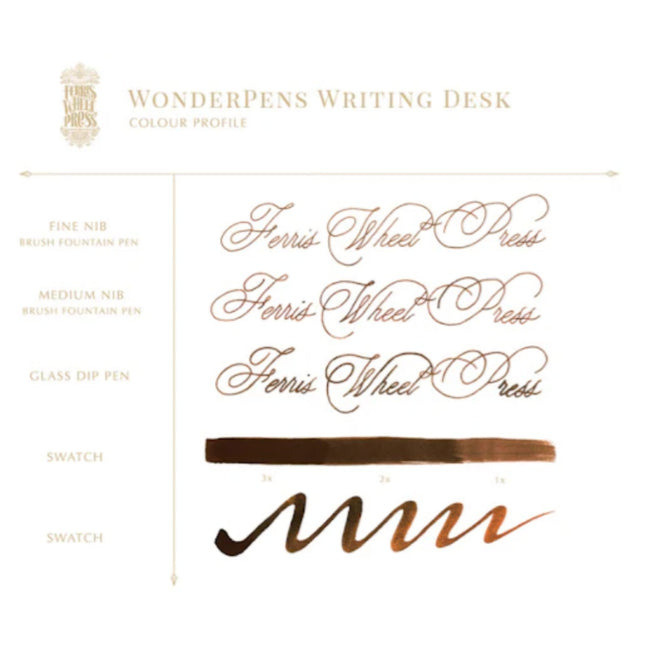 Ferris Wheel Press x Wonder Pens Collaboration Fountain Pen Ink - Writing Desk (38mL Full Bottle)