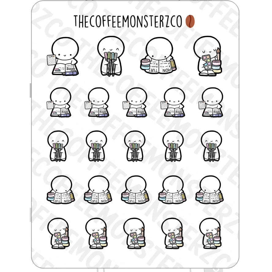 The Coffee Monsterz Co. Emoti Stickers
