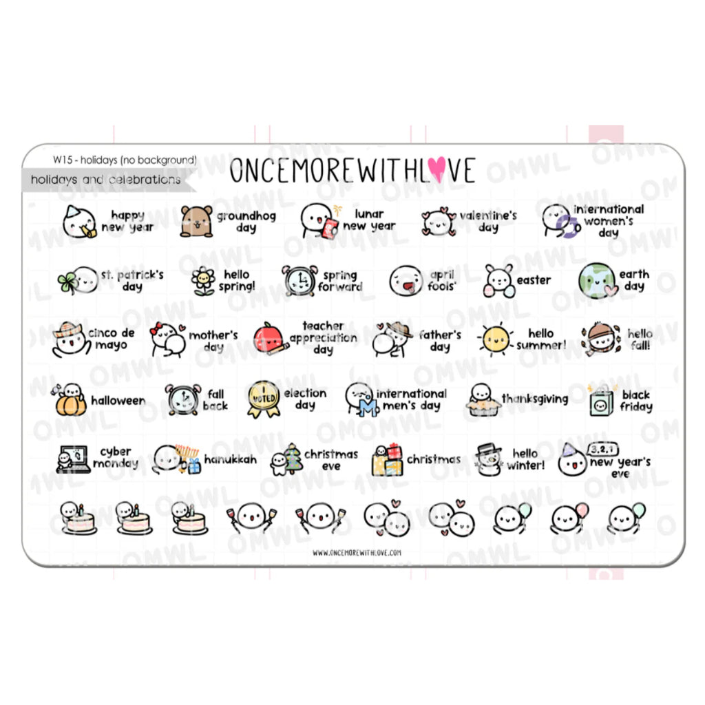 ONCE MORE WITH LOVE Planner Stickers