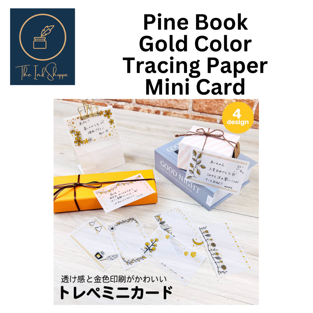 Pine Book Gold Color Tracing Paper Mini Card