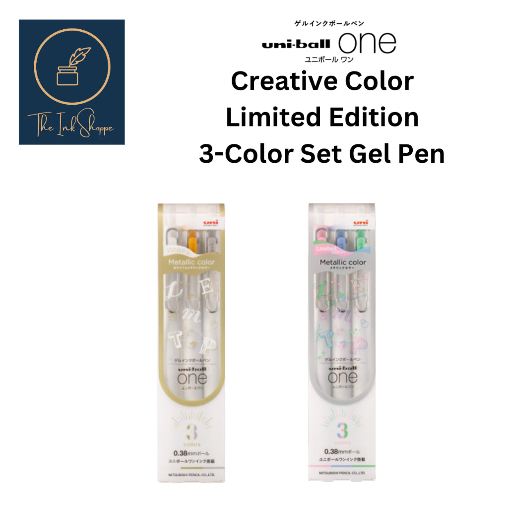 Uni-ball One Creative Color Limited Edition 3-Color Set Gel Pens