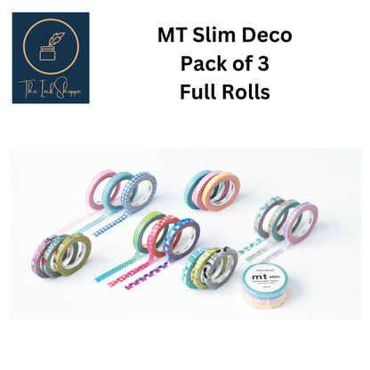 MT Slim Deco Washi Tape Set Pack of 3