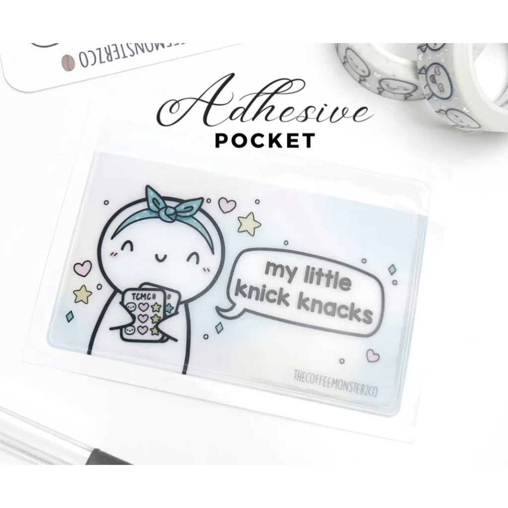 The Coffee Monsterz Co. Adhesive Sticky Pocket