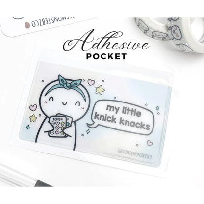 The Coffee Monsterz Co. Adhesive Sticky Pocket