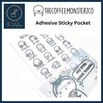 The Coffee Monsterz Co. Adhesive Sticky Pocket