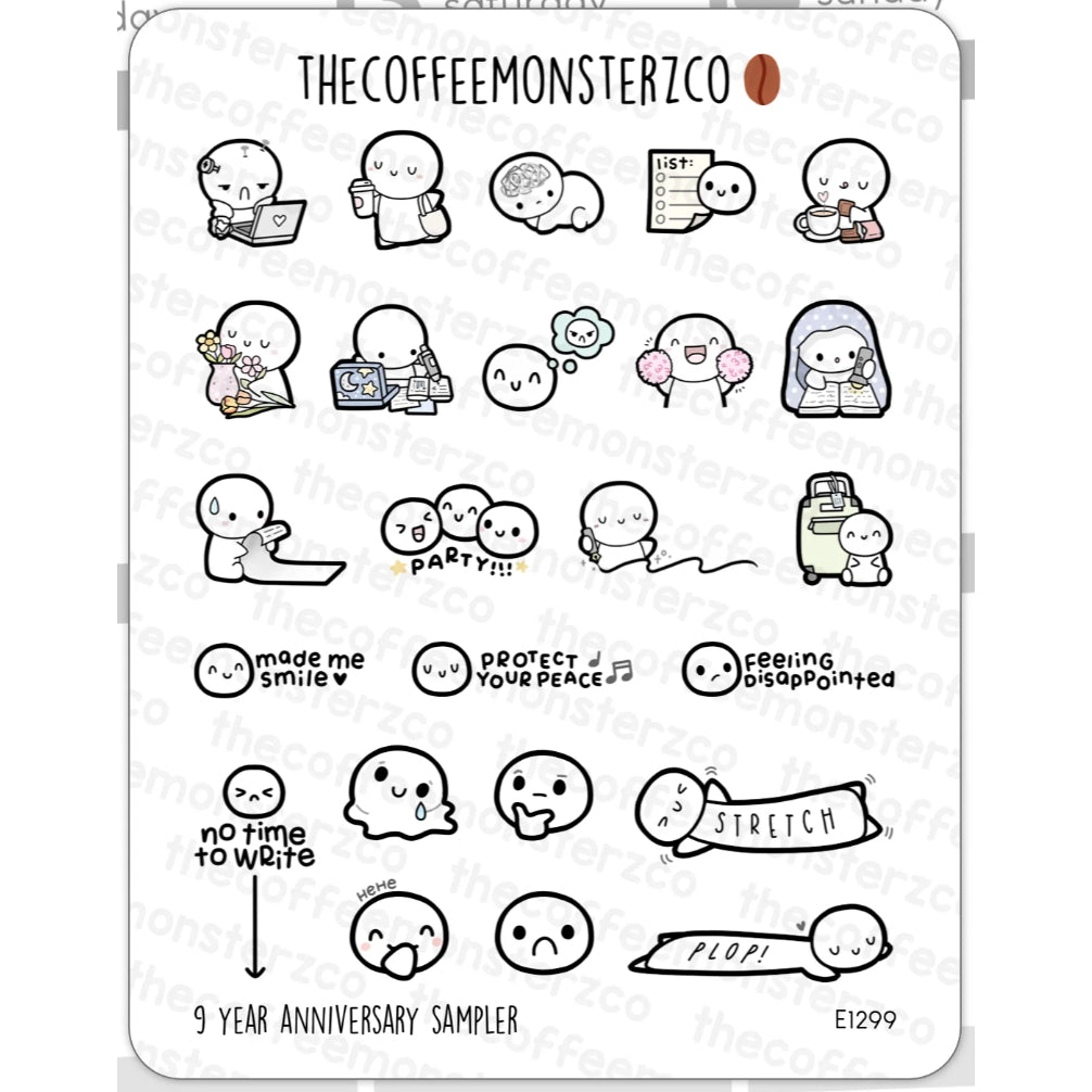 The Coffee Monsterz Co. Sticker Sheet
